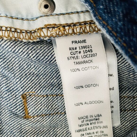 Frame Jeans Size 24 Denim Straight Leg Distressed Inseam 31 - Picture 7 of 9